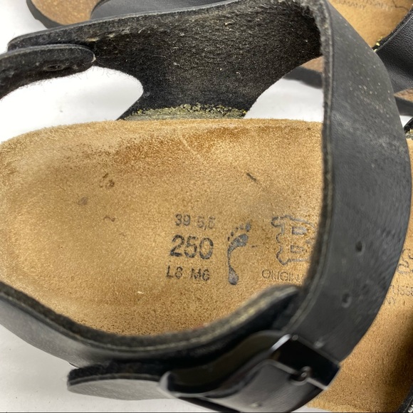 Birkenstock Plaid Black Strappy Sandals - Picture 2 of 6